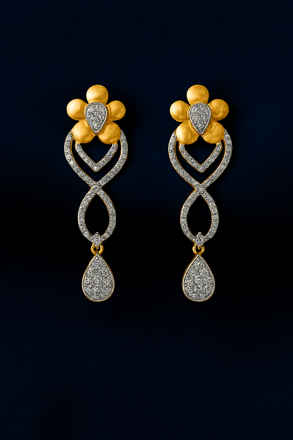 Golden Bloom Harmony Diamond Necklace Set