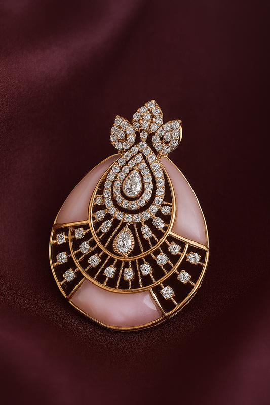 Rose Radiance Diamond Pendant & Ear-rings Set