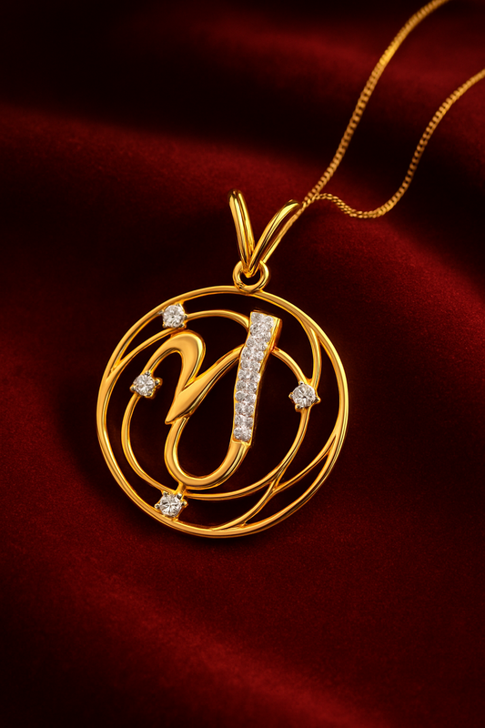 Custom Alphabet Monogram Pendant