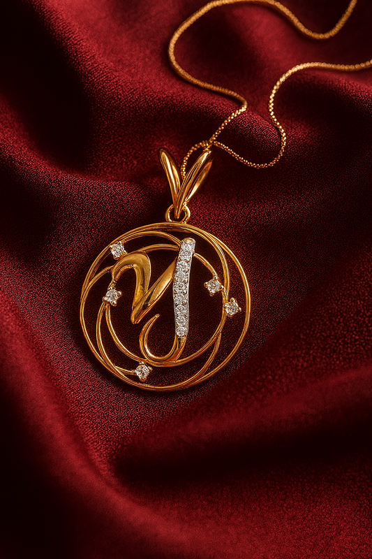 Custom Alphabet Monogram Pendant