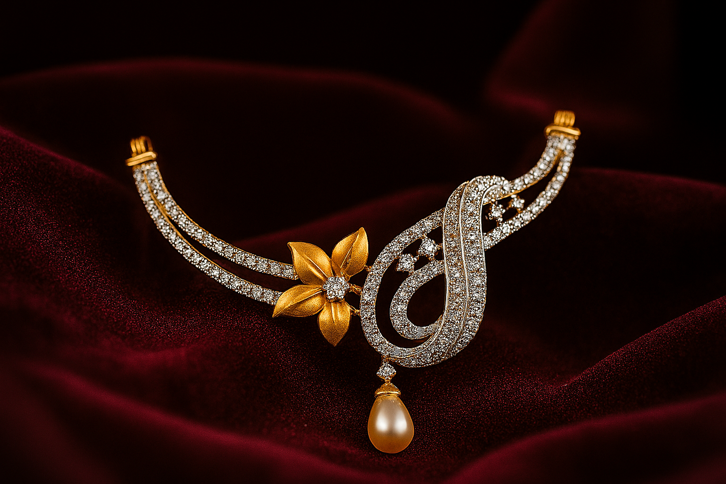 Grace in Bloom – Floral Diamond Pendant