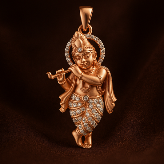 Divine Melody – Lord Krishna Diamond Pendant