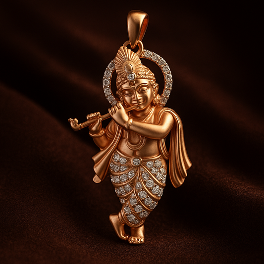 Divine Melody – Lord Krishna Diamond Pendant