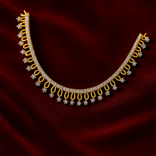 Ladies Loop Drop Diamond Necklace