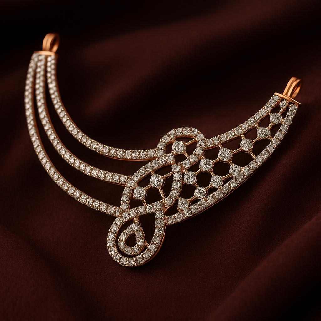 Graceful Cascade – Diamond Necklace Pendant