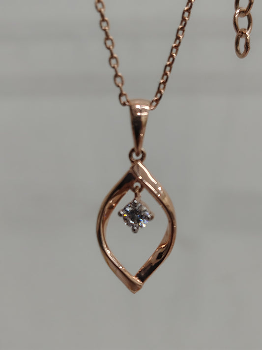 Dewdrop Elegance Dancing Solitaire Pendant