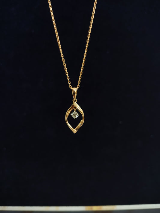 Dewdrop Elegance Dancing Solitaire Pendant