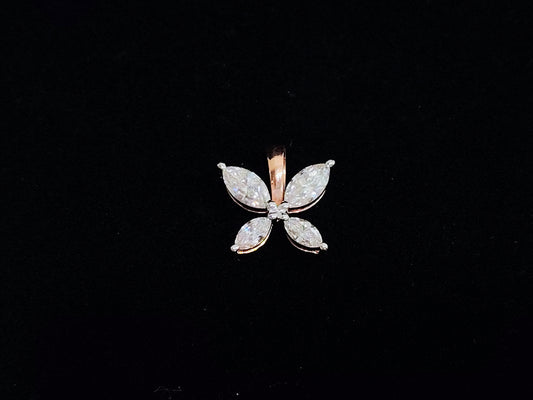 Marquise Bloom Solitaire Diamond Pendant