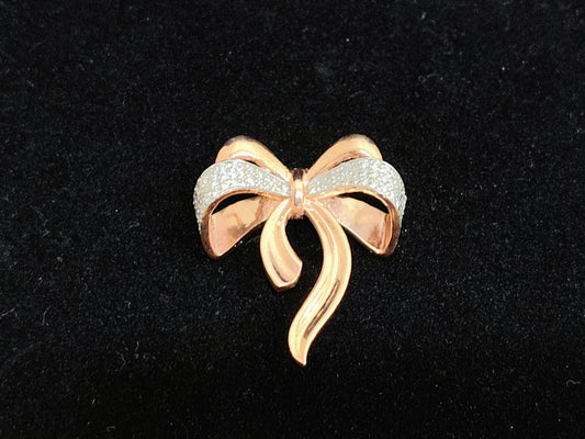 Aurora Ribbon Bow Pendant with Chain