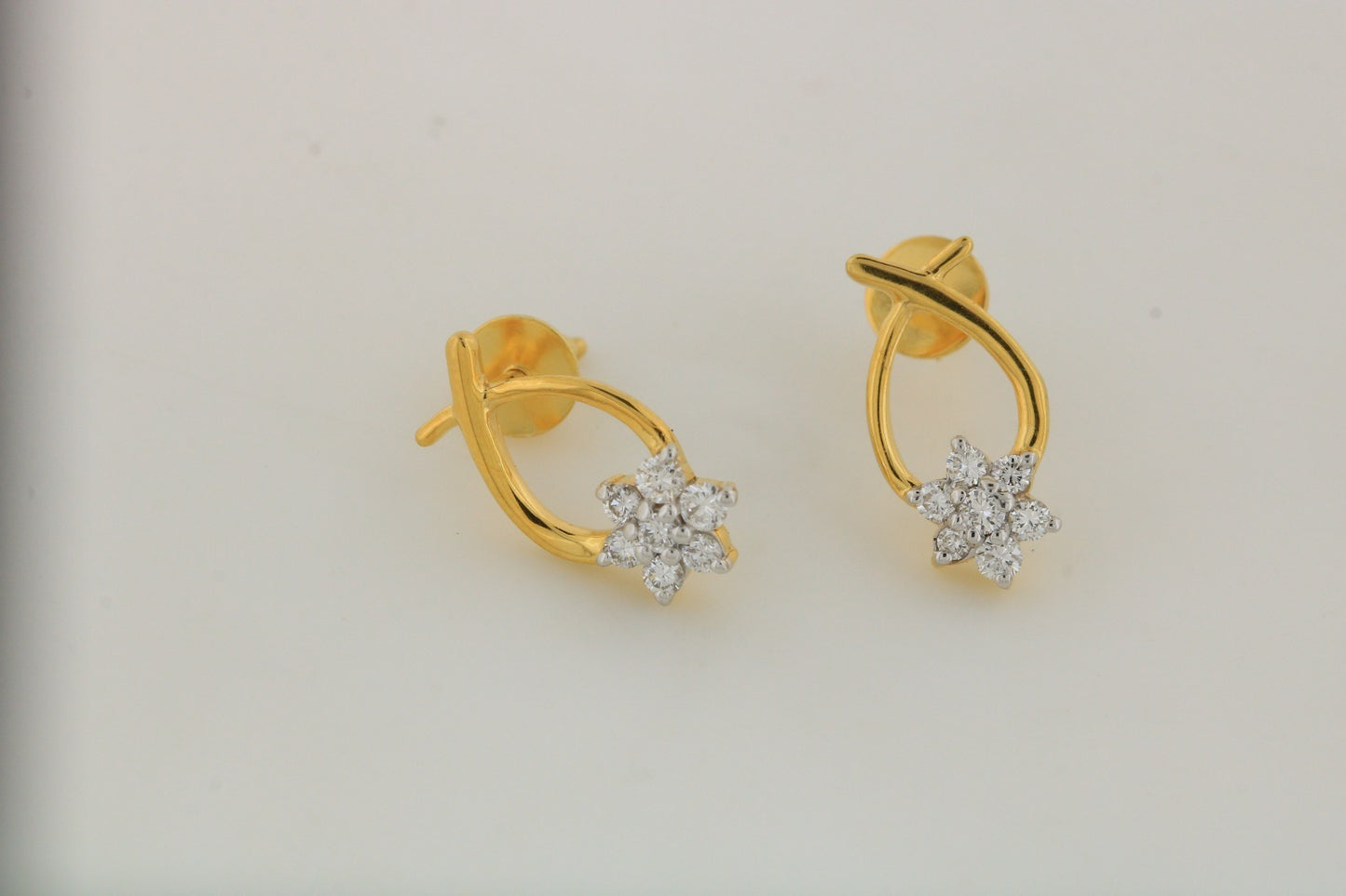 Golden Bloom Diamond Earrings