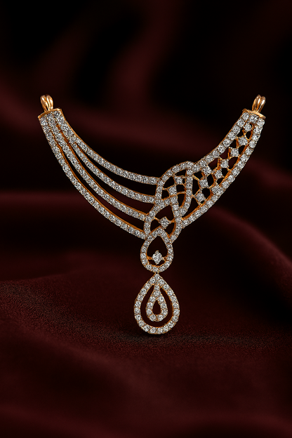 Graceful Cascade – Diamond Necklace Pendant