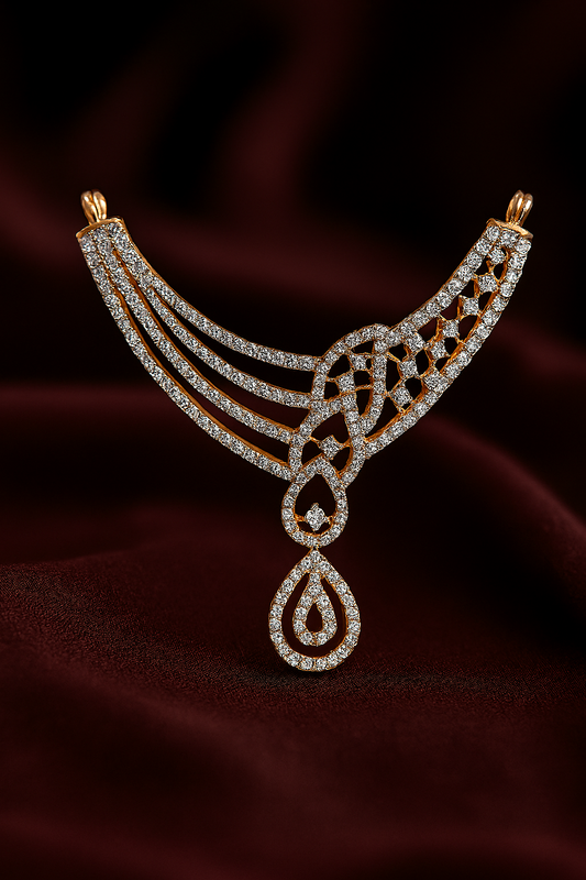 Graceful Cascade – Diamond Necklace Pendant