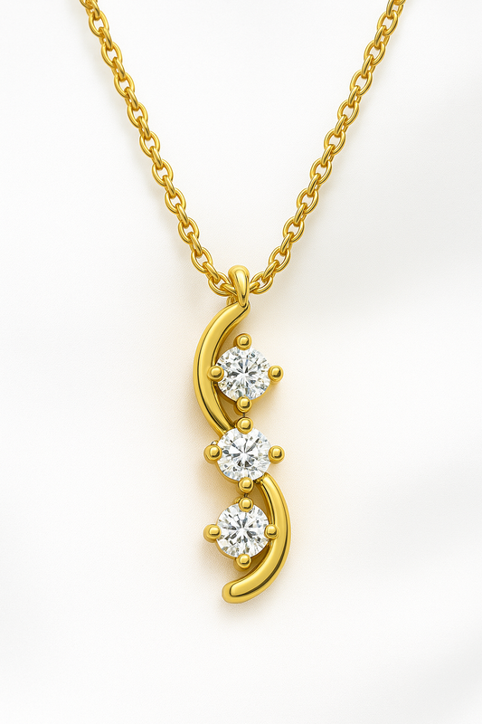 Timeless Elegance Three Stone Diamond Pendant