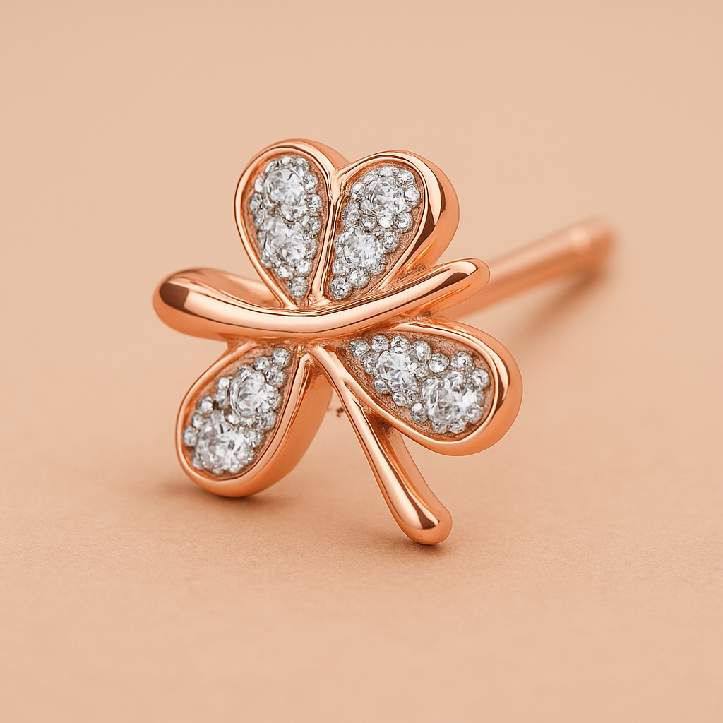 Ladies Butterfly Diamond Earrings