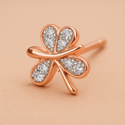 Ladies Butterfly Diamond Earrings