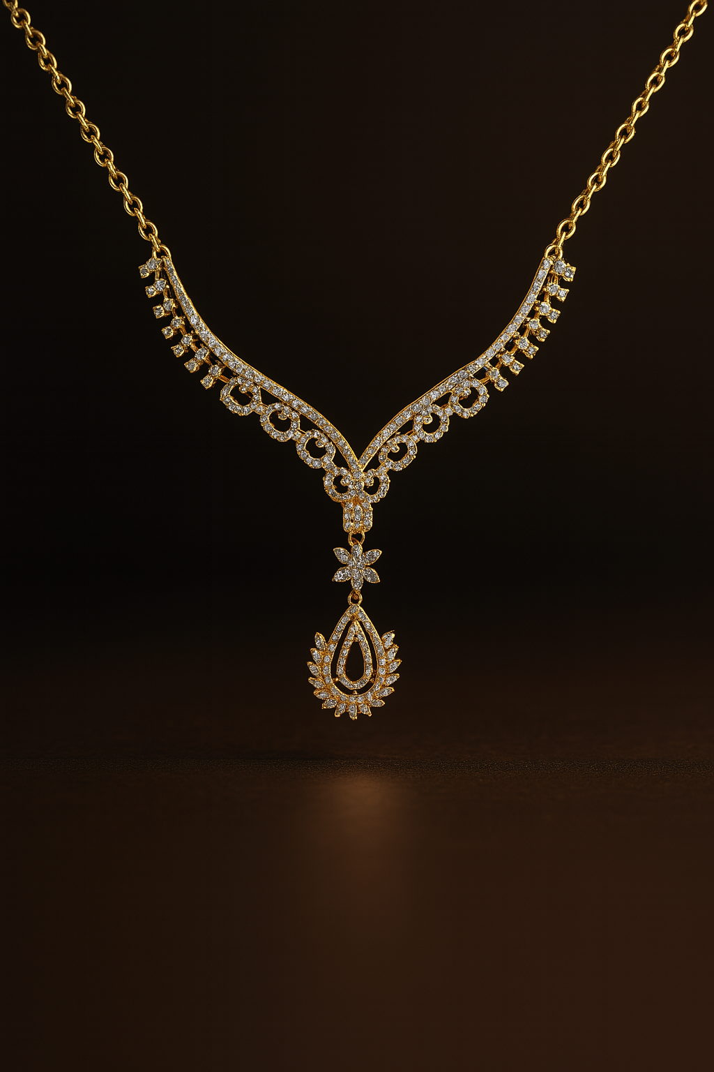 Ladies Royal Drop Floral Necklace set