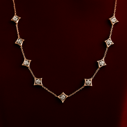 Minimal Motif Diamond Necklace