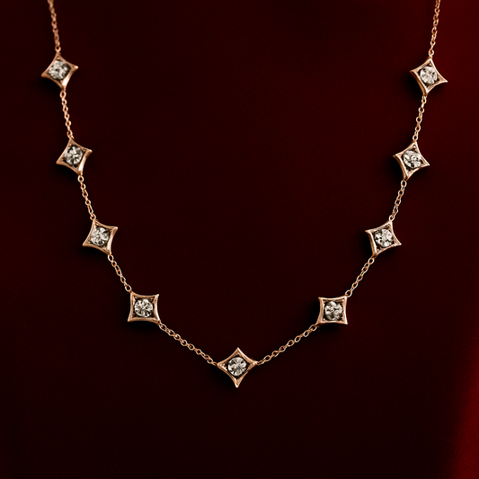 Minimal Motif Diamond Necklace