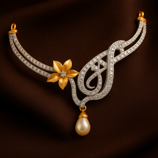 Grace in Bloom – Floral Diamond Pendant