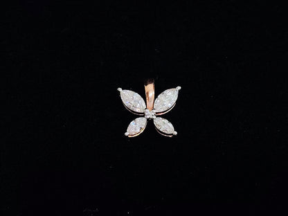 Marquise Bloom Solitaire Diamond Pendant