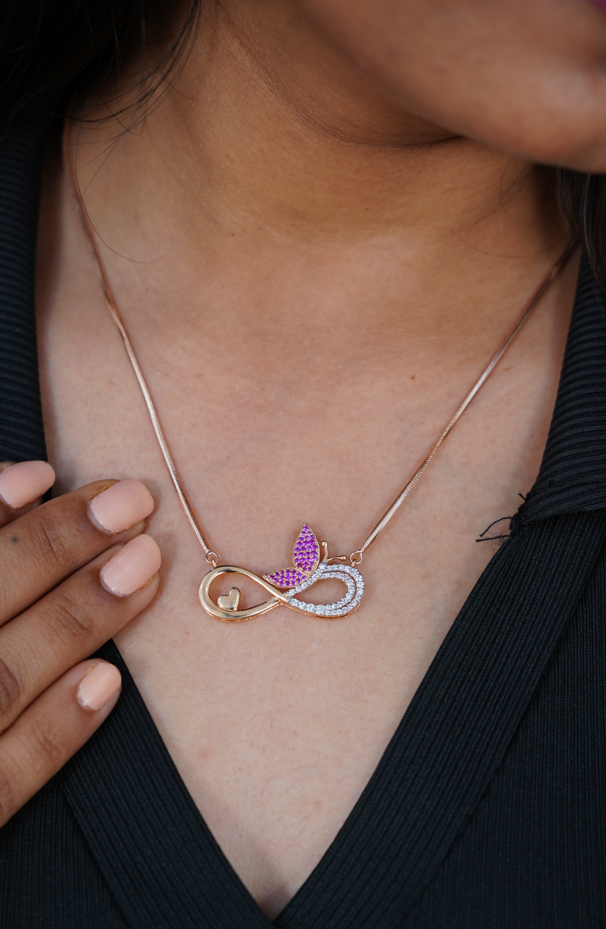 Heart - Butterfly - Infinity With Chain