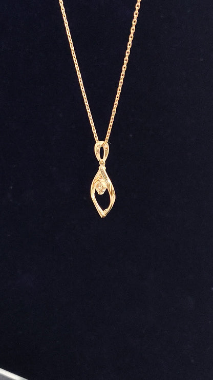 Dewdrop Elegance Dancing Solitaire Pendant