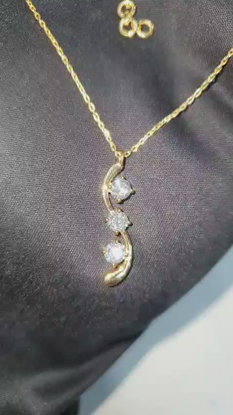 Timeless Elegance Three Stone Diamond Pendant