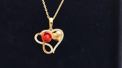 Eternal Heart Infinity Rose Pendant