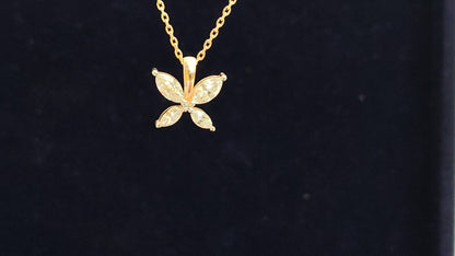 Marquise Bloom Solitaire Diamond Pendant